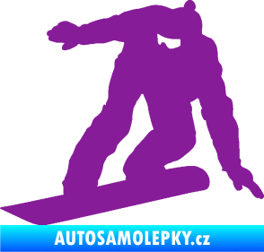 Samolepka Snowboard 025 levá fialová