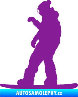 Samolepka Snowboard 028 levá fialová
