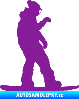 Samolepka Snowboard 028 pravá fialová