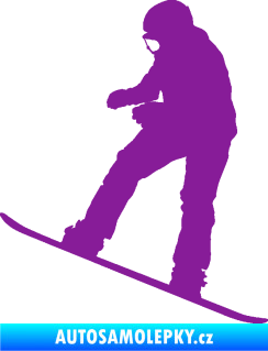 Samolepka Snowboard 030 levá fialová