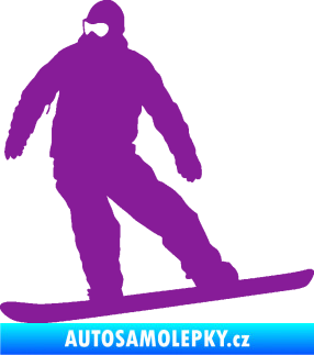 Samolepka Snowboard 034 levá fialová