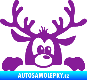 Samolepka Sob 002 pravá vykukuje fialová