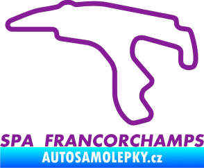 Samolepka Okruh Spa Francorchamps fialová