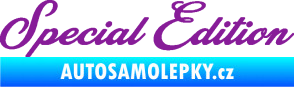 Samolepka Special edition 003 nápis fialová