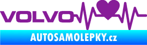 Samolepka Srdeční tep 021 levá Volvo srdcem fialová