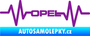 Samolepka Srdeční tep 029 Opel fialová