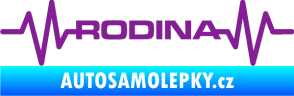 Samolepka Srdeční tep 032 rodina fialová