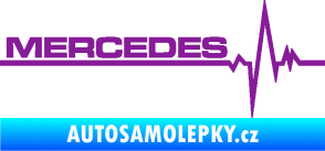 Samolepka Srdeční tep 035 levá mercedes fialová