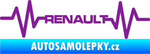 Samolepka Srdeční tep 042 Renault fialová