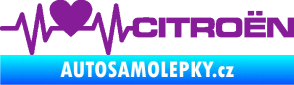 Samolepka Srdeční tep 056 pravá Citroen fialová