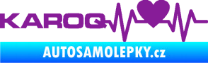 Samolepka Srdeční tep 068 levá Karoq fialová