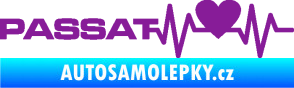 Samolepka Srdeční tep 077 levá Volkswagen Passat fialová