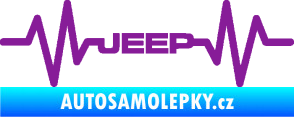 Samolepka Srdeční tep 081 Jeep fialová