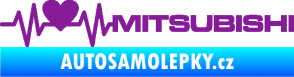 Samolepka Srdeční tep 082 pravá Mitsubishi fialová