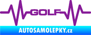 Samolepka Srdeční tep 085 Volkswagen Golf fialová