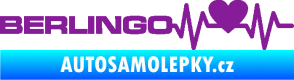 Samolepka Srdeční tep 092 levá Berlingo Citroen fialová