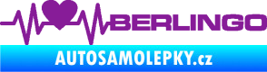 Samolepka Srdeční tep 092 pravá Berlingo Citroen fialová