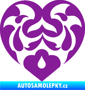 Samolepka Srdíčko 007 fialová