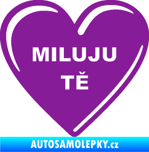 Samolepka Srdíčko 015 miluju tě fialová