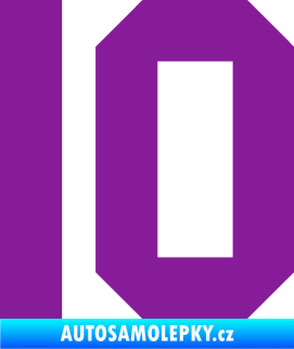 Samolepka Startovní číslo 10 fialová