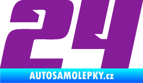 Samolepka Startovní číslo 24 typ 6 fialová