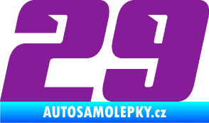 Samolepka Startovní číslo 29 typ 6 fialová