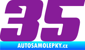 Samolepka Startovní číslo 35 typ 6 fialová