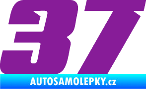 Samolepka Startovní číslo 37 typ 6 fialová