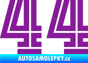 Samolepka Startovní číslo 44 typ 7 fialová