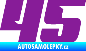 Samolepka Startovní číslo 45 typ 6 fialová