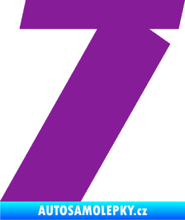 Samolepka Startovní číslo 7 typ 6 fialová