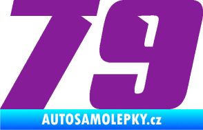 Samolepka Startovní číslo 79 typ 6 fialová