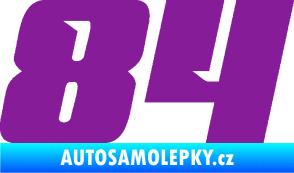 Samolepka Startovní číslo 84 typ 6 fialová
