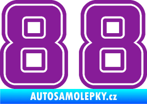 Samolepka Startovní číslo 88 typ 5 fialová