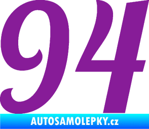 Samolepka Startovní číslo 94 typ 3    fialová