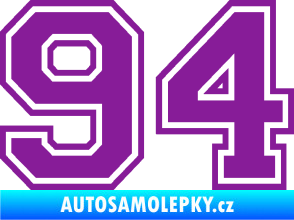 Samolepka Startovní číslo 94 typ 4 fialová
