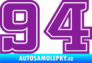 Samolepka Startovní číslo 94 typ 5 fialová
