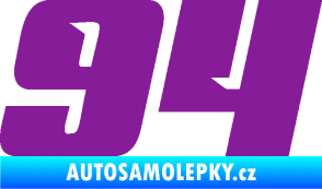 Samolepka Startovní číslo 94 typ 6 fialová
