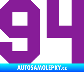 Samolepka Startovní číslo 94 fialová