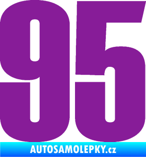 Samolepka Startovní číslo 95 typ 2     fialová