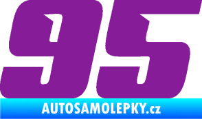 Samolepka Startovní číslo 95 typ 6 fialová