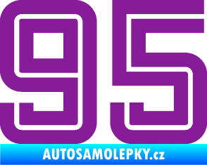 Samolepka Startovní číslo 95 typ 7 fialová