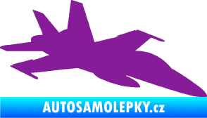 Samolepka Stíhací letoun 001 pravá fialová