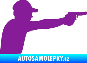 Samolepka Střelec silueta 001 pravá fialová
