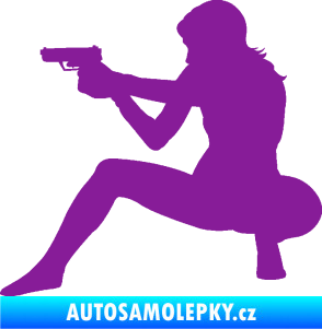 Samolepka Střelkyně 003 levá fialová