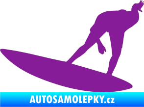 Samolepka Surfař 001 levá fialová