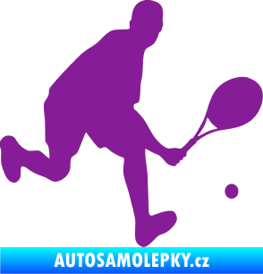 Samolepka Tenista 007 pravá fialová