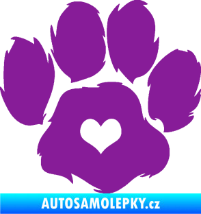 Samolepka Tlapka 006 pravá fialová