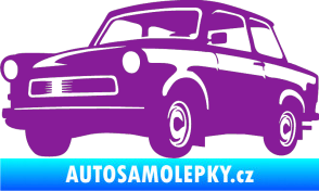 Samolepka Trabant karikatura levá fialová