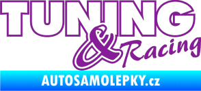 Samolepka Tuning racing obrys fialová